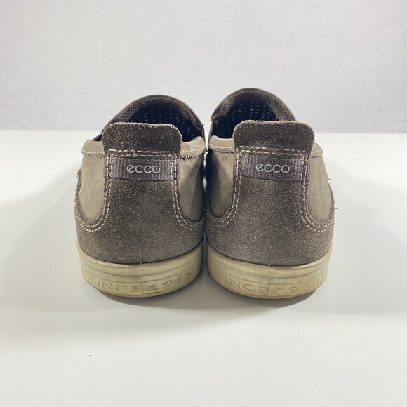 Ecco Shoes‎ Mens 42 US 8/8.5 Collin Brown Slip On Leather Perforated Casual - Picture 4 of 12